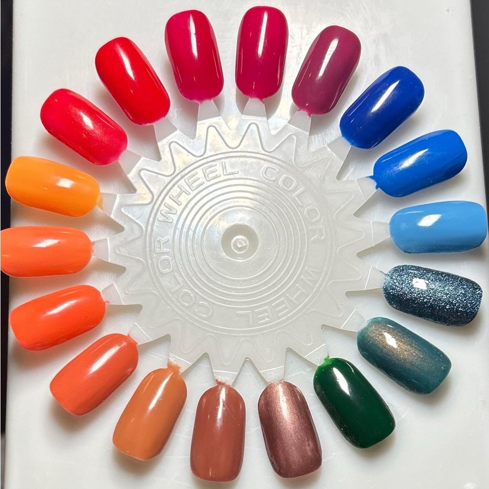 Vibrant Nail Polish Color Wheel